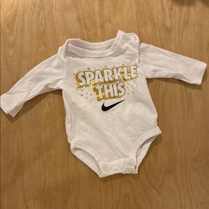 Nike Kids White and Gold One Piece